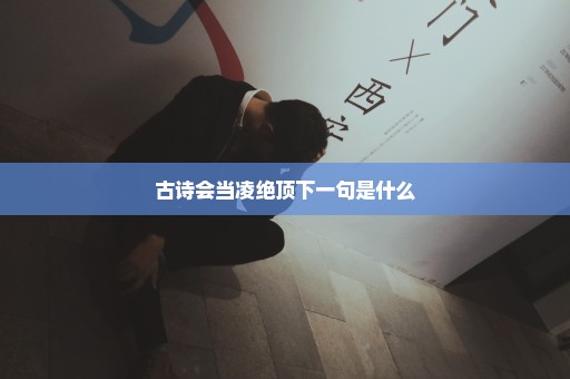 古诗会当凌绝顶下一句是什么