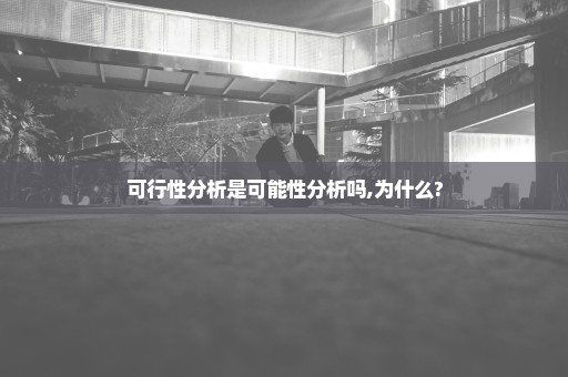 可行性分析是可能性分析吗,为什么?