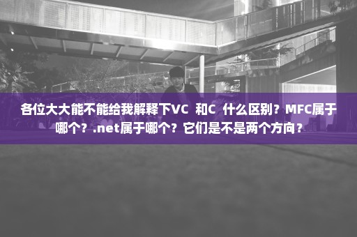 各位大大能不能给我解释下VC++和C++什么区别？MFC属于哪个？.net属于哪个？它们是不是两个方向？