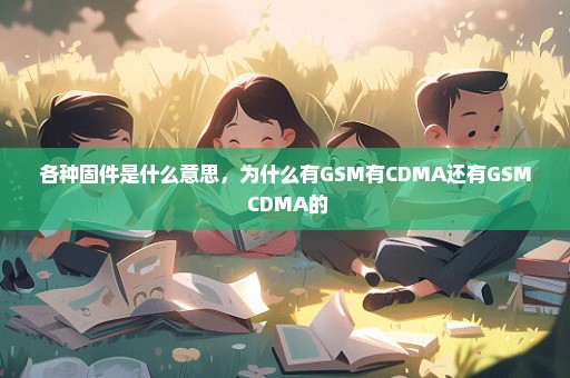 各种固件是什么意思，为什么有GSM有CDMA还有GSM+CDMA的