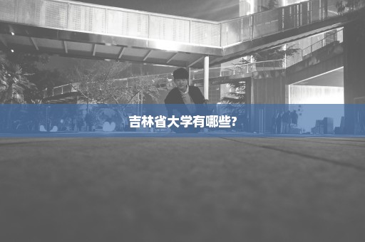 吉林省大学有哪些?