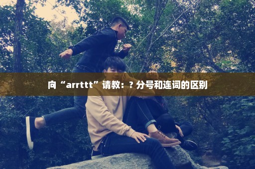 向“arrttt”请教：? 分号和连词的区别