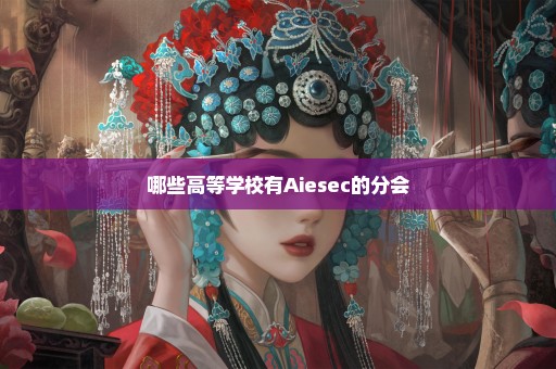 哪些高等学校有Aiesec的分会