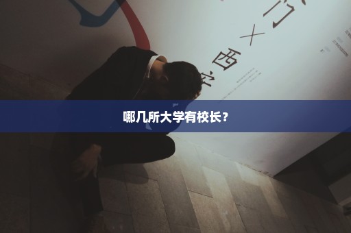 哪几所大学有校长？