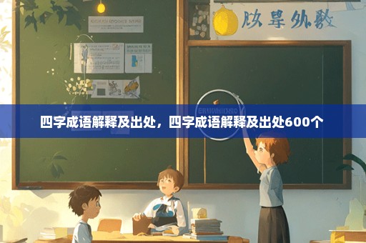 四字成语解释及出处，四字成语解释及出处600个 