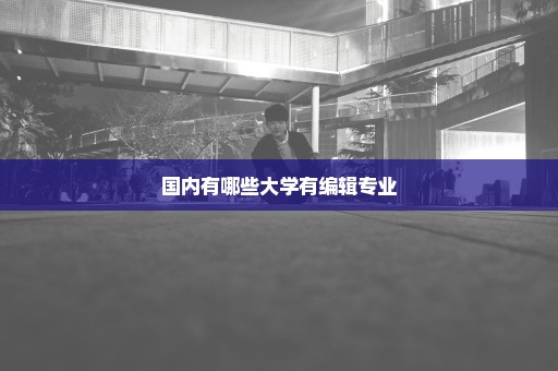 国内有哪些大学有编辑专业