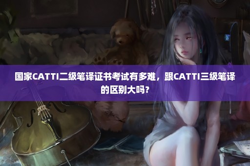 国家CATTI二级笔译证书考试有多难，跟CATTI三级笔译的区别大吗？