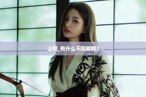 土和_有什么不同解释？