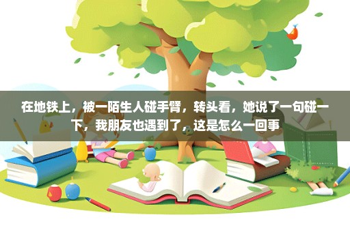 在地铁上，被一陌生人碰手臂，转头看，她说了一句碰一下，我朋友也遇到了，这是怎么一回事