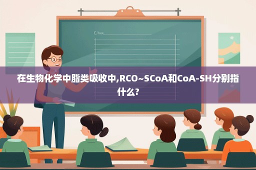 在生物化学中脂类吸收中,RCO~SCoA和CoA-SH分别指什么?