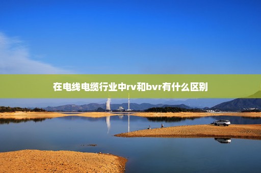 在电线电缆行业中rv和bvr有什么区别