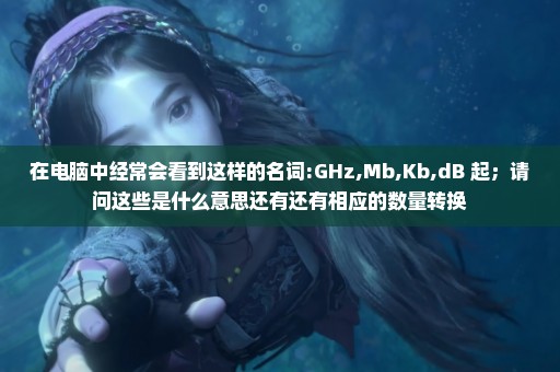 在电脑中经常会看到这样的名词:GHz,Mb,Kb,dB 起；请问这些是什么意思还有还有相应的数量转换