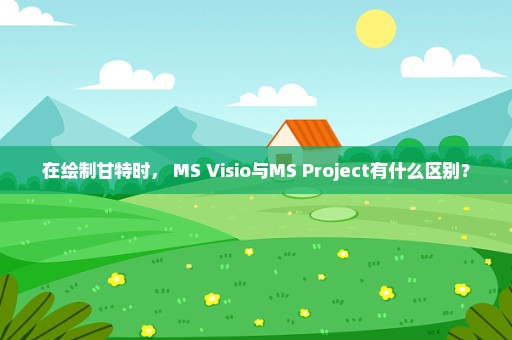 在绘制甘特时， MS Visio与MS Project有什么区别？