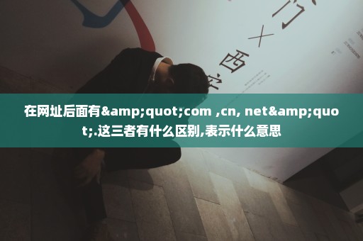 在网址后面有"com ,cn, net".这三者有什么区别,表示什么意思