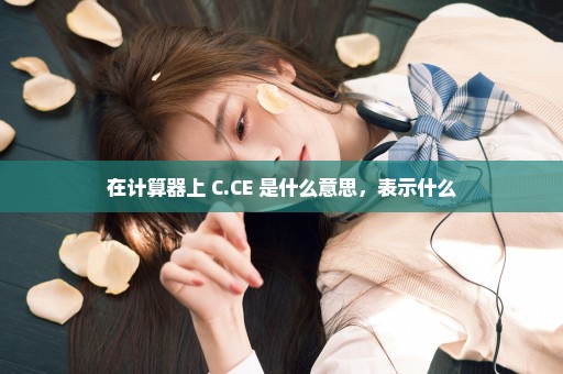 在计算器上 C.CE 是什么意思，表示什么