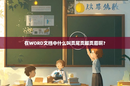 在WORD文档中什么叫页尾页脚页眉啊？