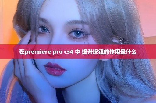 在premiere pro cs4 中 提升按钮的作用是什么