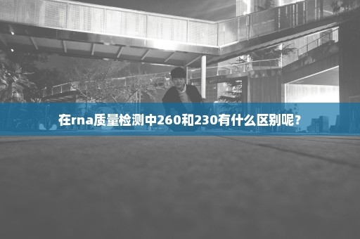 在rna质量检测中260和230有什么区别呢？