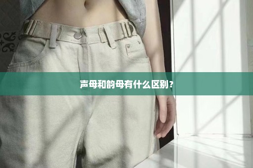 声母和韵母有什么区别？