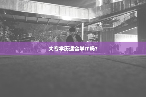 大专学历适合学IT吗？