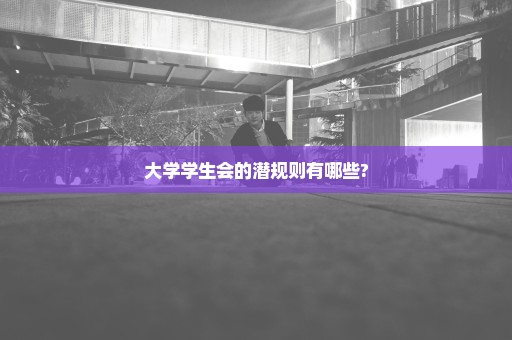 大学学生会的潜规则有哪些?