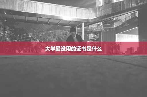 大学最没用的证书是什么