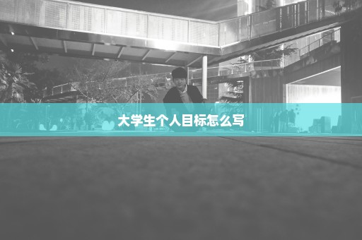 大学生个人目标怎么写