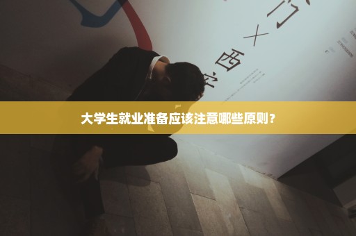 大学生就业准备应该注意哪些原则？