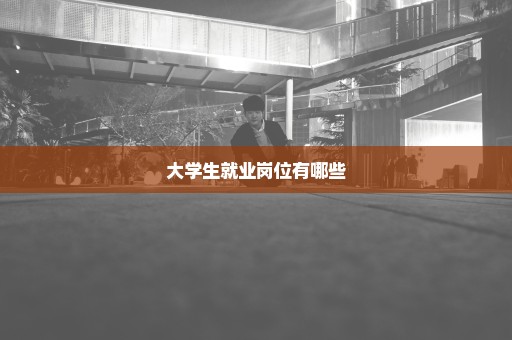 大学生就业岗位有哪些