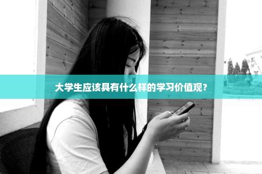 大学生应该具有什么样的学习价值观？