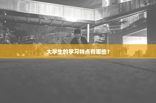 大学生的学习特点有哪些？