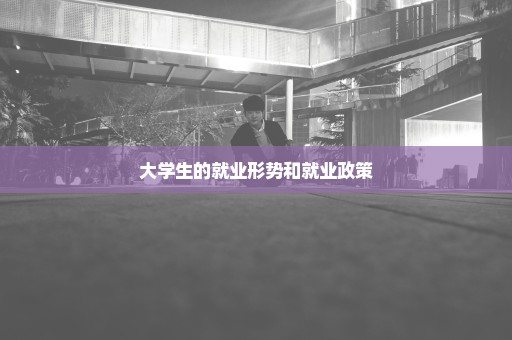 大学生的就业形势和就业政策