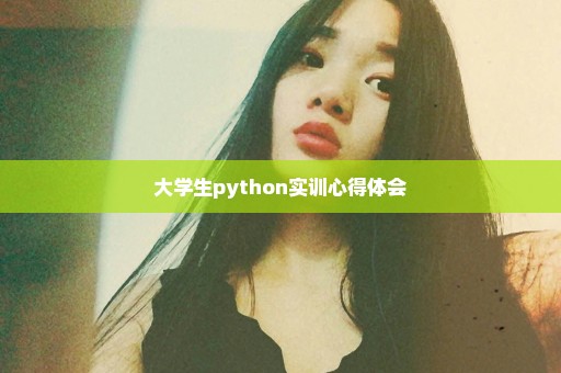 大学生python实训心得体会