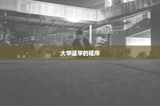 大学退学的程序