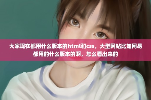 大家现在都用什么版本的html和css，大型网站比如网易都用的什么版本的啊，怎么看出来的