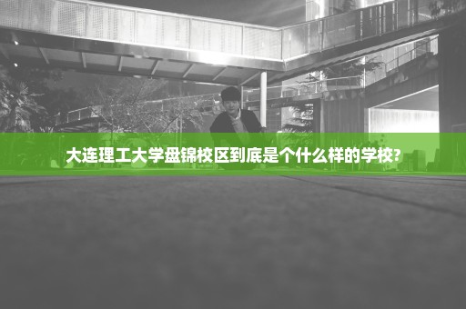 大连理工大学盘锦校区到底是个什么样的学校?