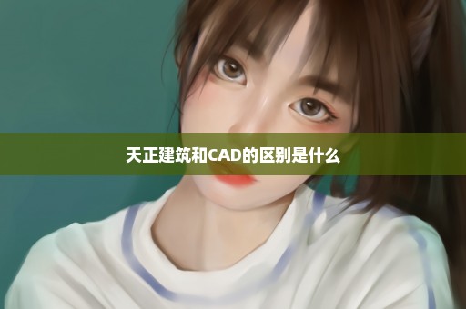 天正建筑和CAD的区别是什么