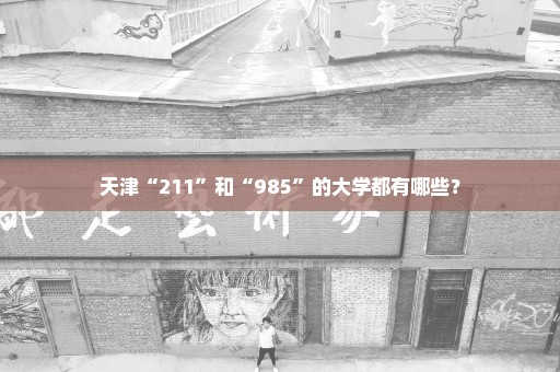 天津“211”和“985”的大学都有哪些？