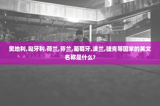 奥地利,匈牙利.荷兰,芬兰,葡萄牙,波兰,捷克等国家的英文名称是什么?