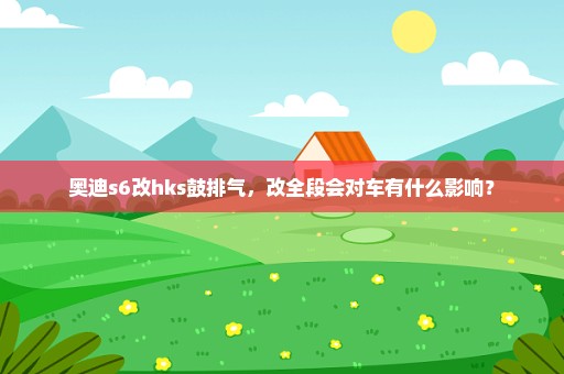 奥迪s6改hks鼓排气，改全段会对车有什么影响？