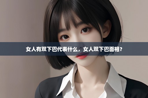 女人有双下巴代表什么，女人双下巴面相？