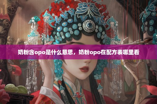 奶粉含opo是什么意思，奶粉opo在配方表哪里看