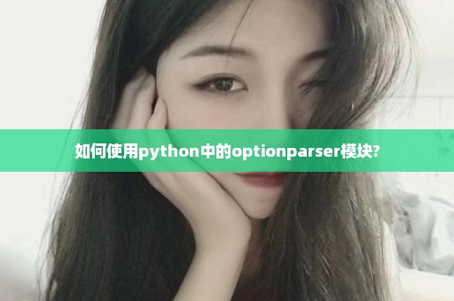 如何使用python中的optionparser模块?