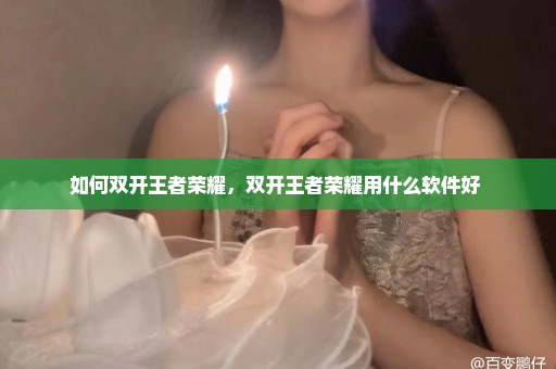 如何双开王者荣耀，双开王者荣耀用什么软件好 