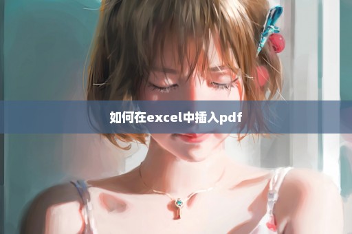 如何在excel中插入pdf