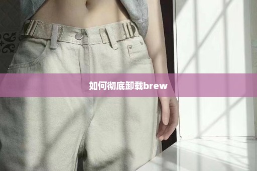 如何彻底卸载brew