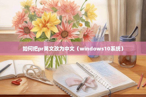 如何把pr英文改为中文（windows10系统）