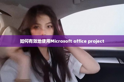 如何有效地使用Microsoft office project