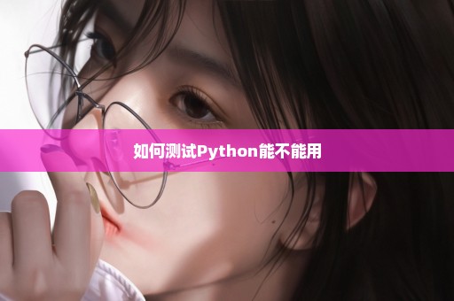 如何测试Python能不能用