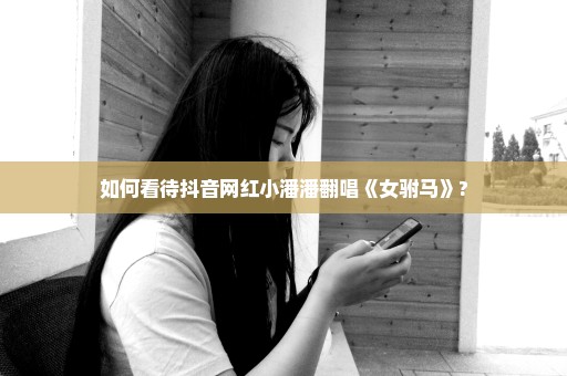 如何看待抖音网红小潘潘翻唱《女驸马》?